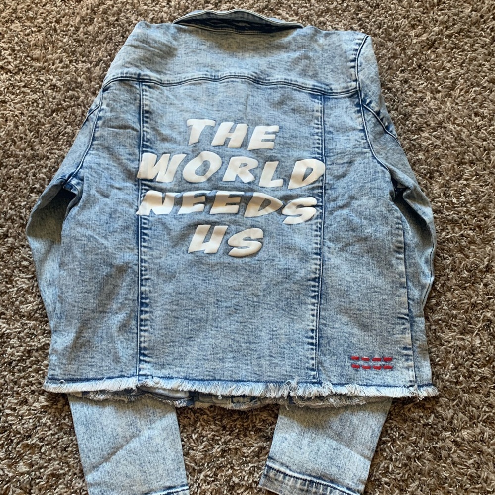 NWT Peace love world Jean jacket